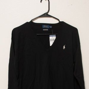 Black polo sweater